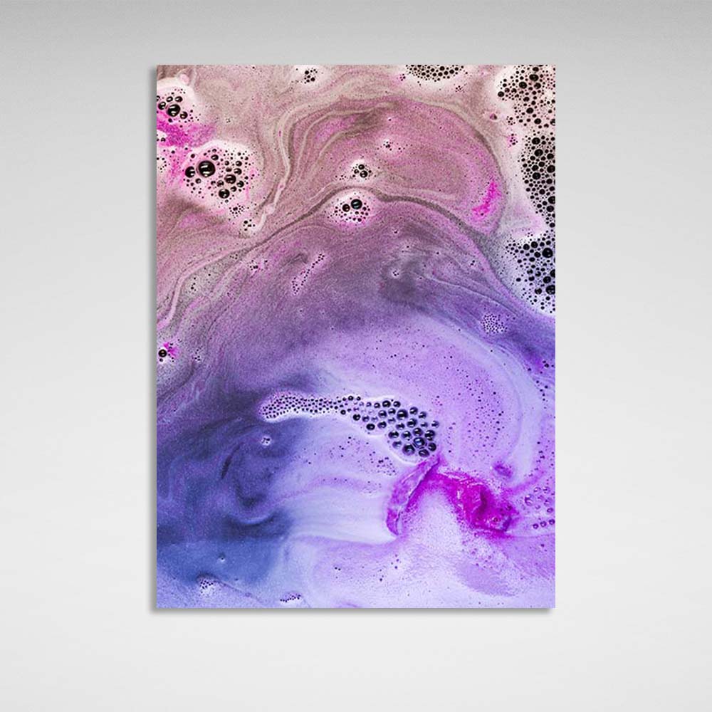 Abstraction Canvas Wall Art Print Lilac splashes on water