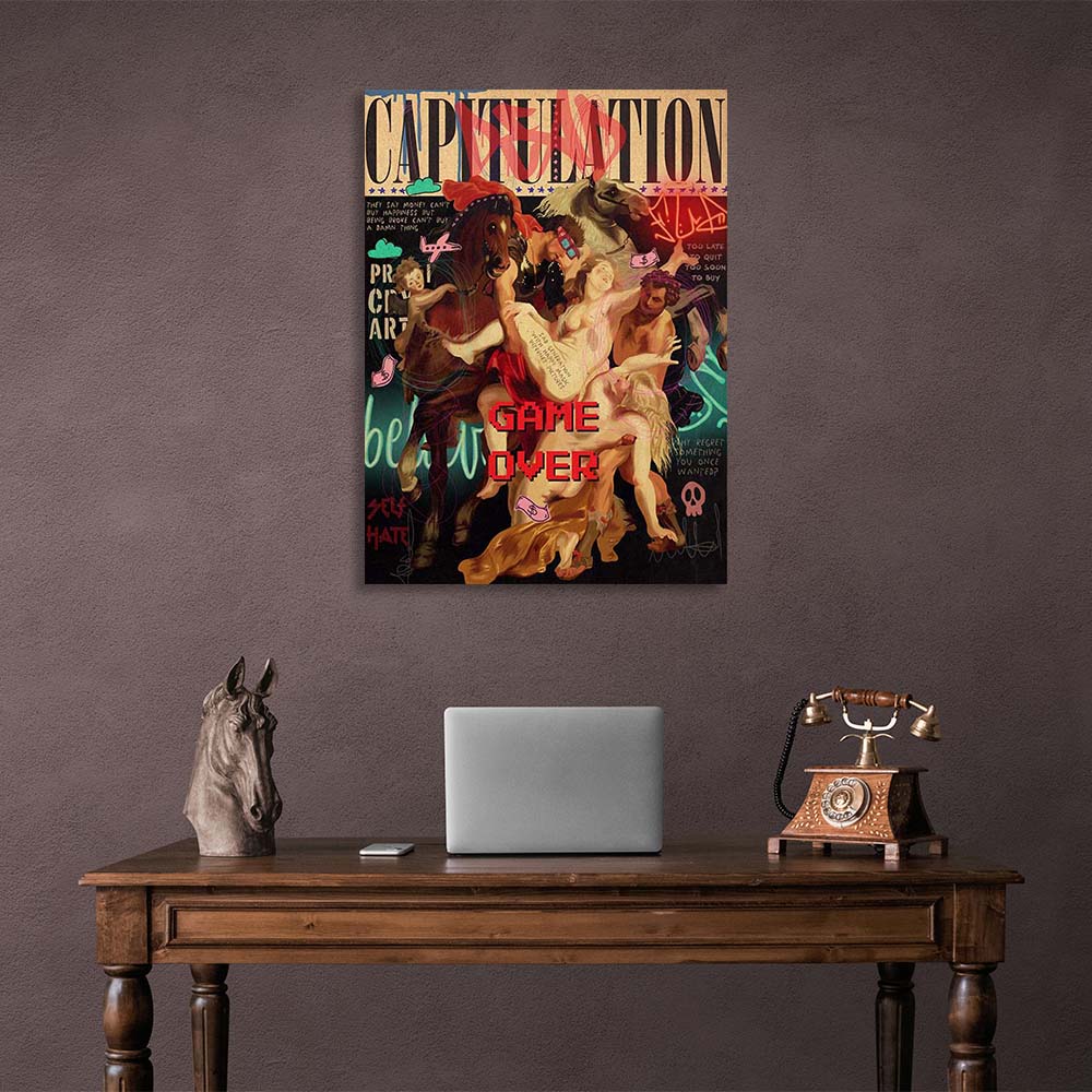 Pop Art The Abduction of the Daughters Canvas Wall Art Print