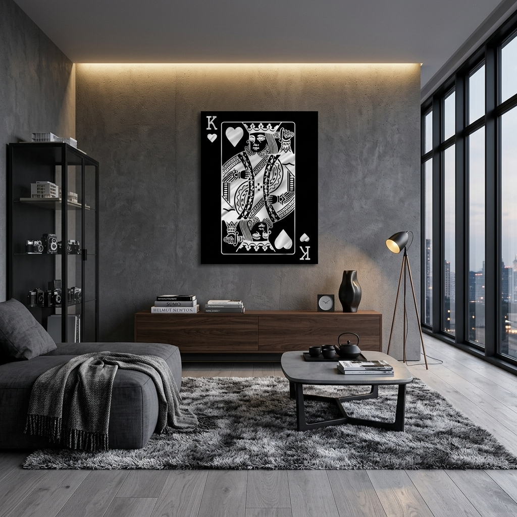 To motivate King Silver Motivational Canvas Wall Art Print