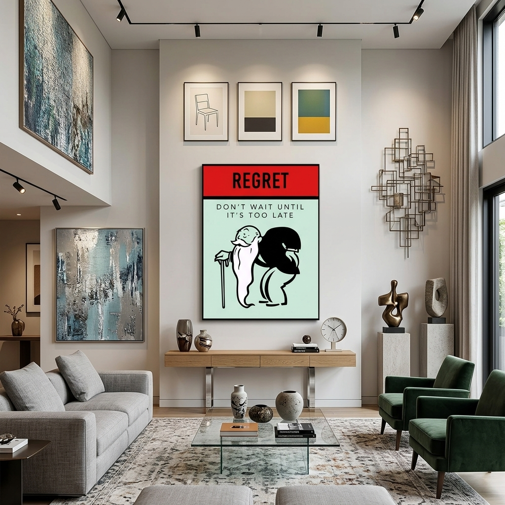 Monopoly Regret Canvas Wall Art Print