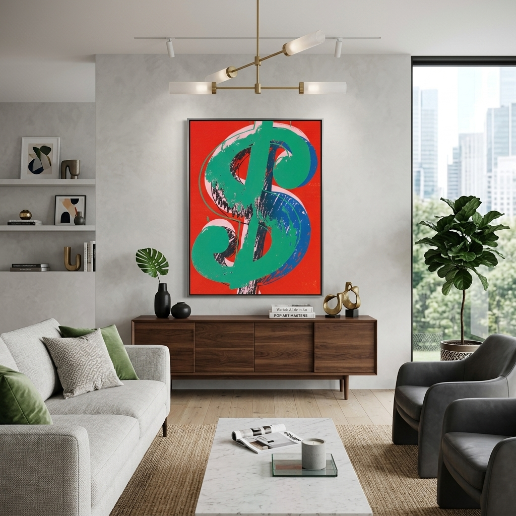 Paper dollar Reproduction Canvas Wall Art Print