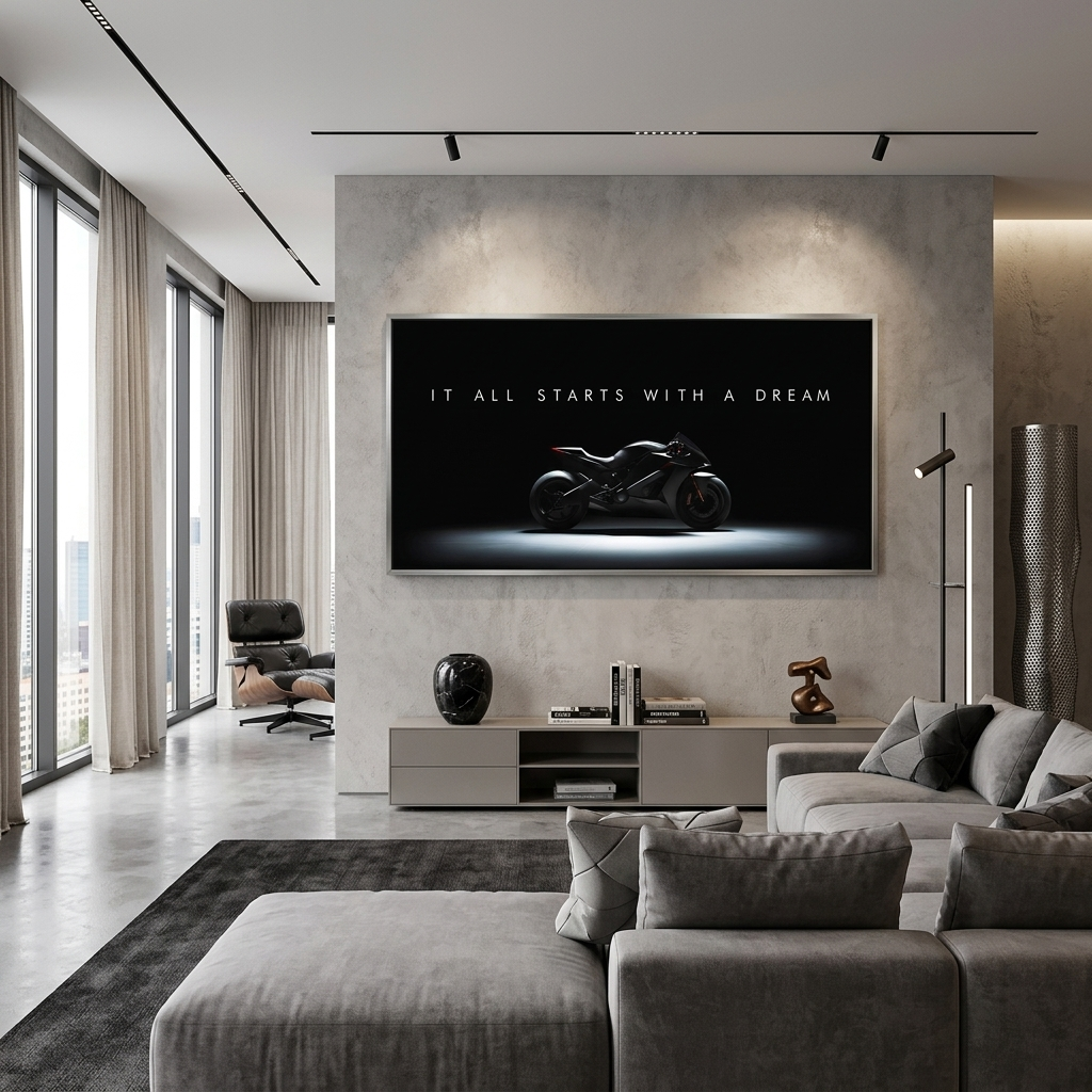 IT ALL STARTS WITH A DREAM MOTO Canvas Wall Art