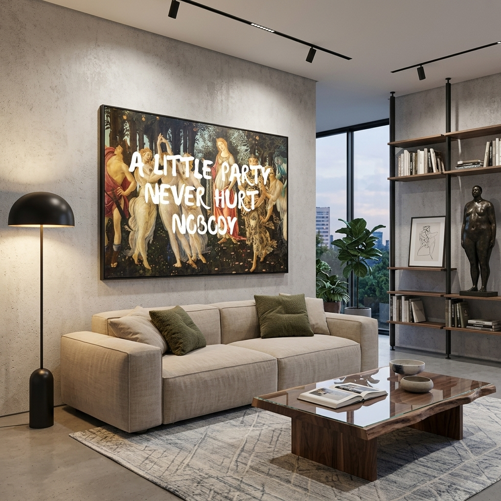 Canvas Wall Art Print A Little Party never hurt for nobody