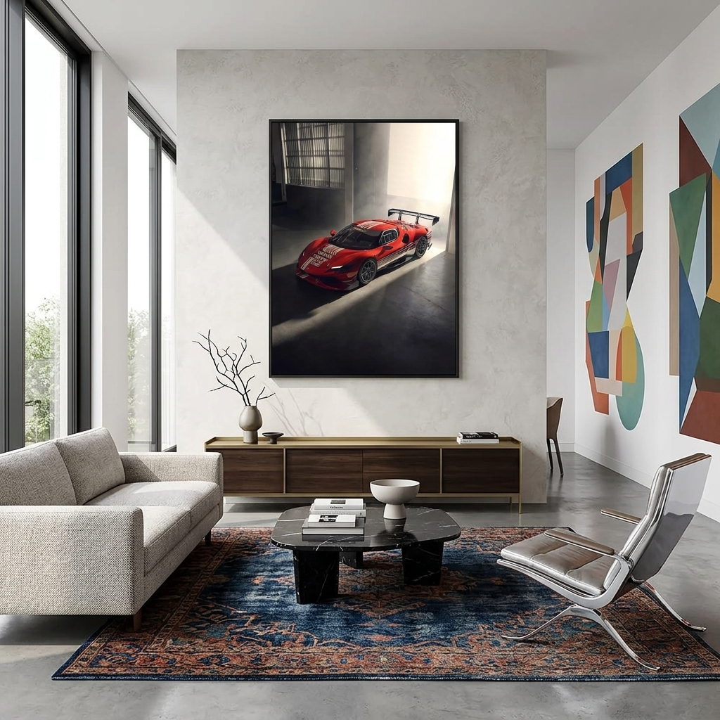 Ferrari 296 Challenge Canvas Wall Art Print