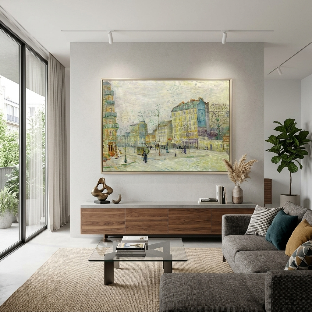 Kishi Boulevard Van Gogh Reproduction Canvas Wall Art Print