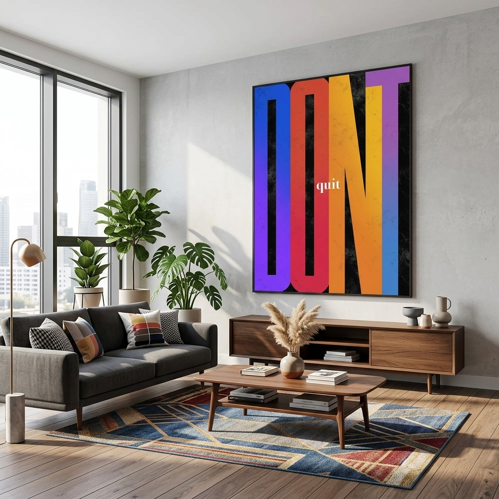 To motivate Don't quit Motivational Canvas Wall Art Print