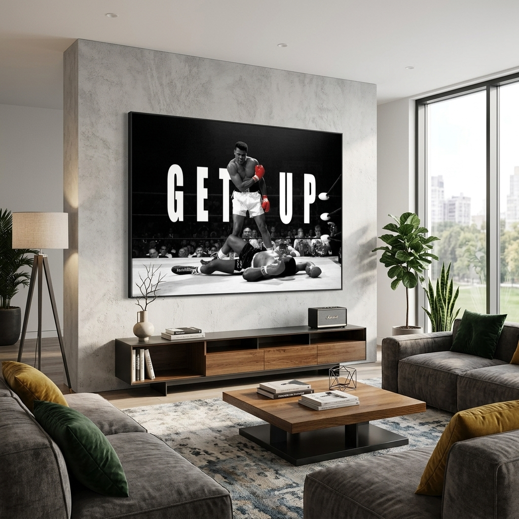 Muhamet Ali is in the ring in dark shades Canvas Wall Art Print