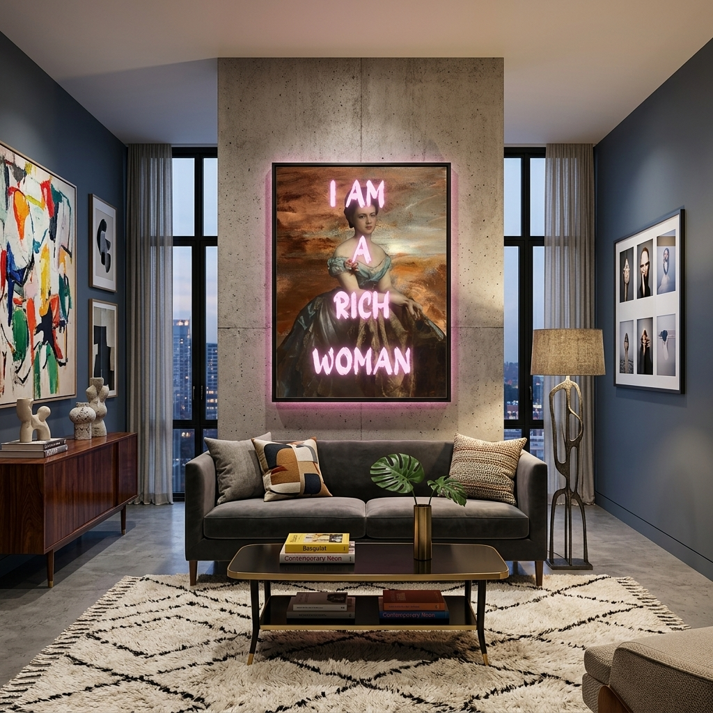 Canvas Wall Art Print I am a rich woman