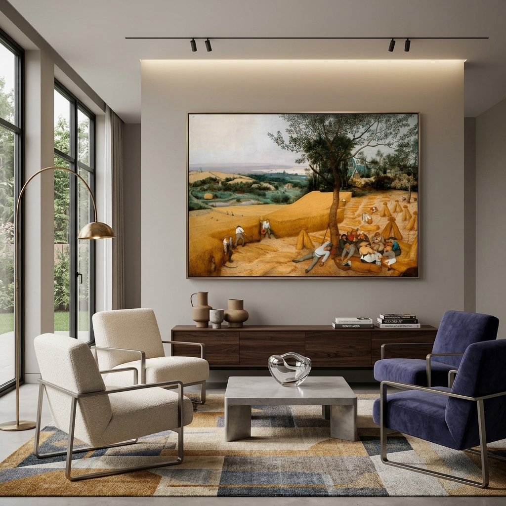 Harvest by Pieter Bruegel Reproduction Canvas Wall Art Print