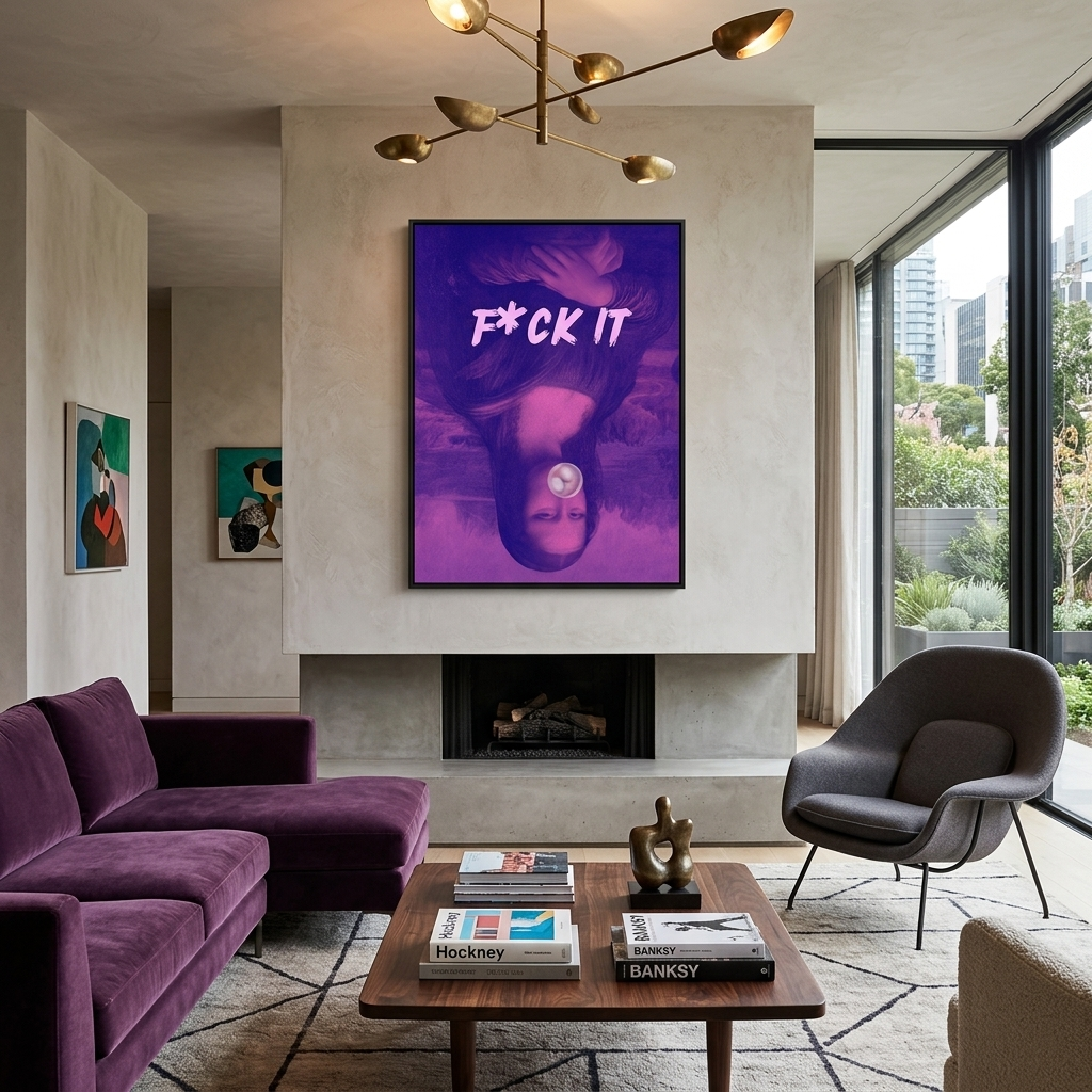 Canvas Wall Art Print Inverted Mona Lisa