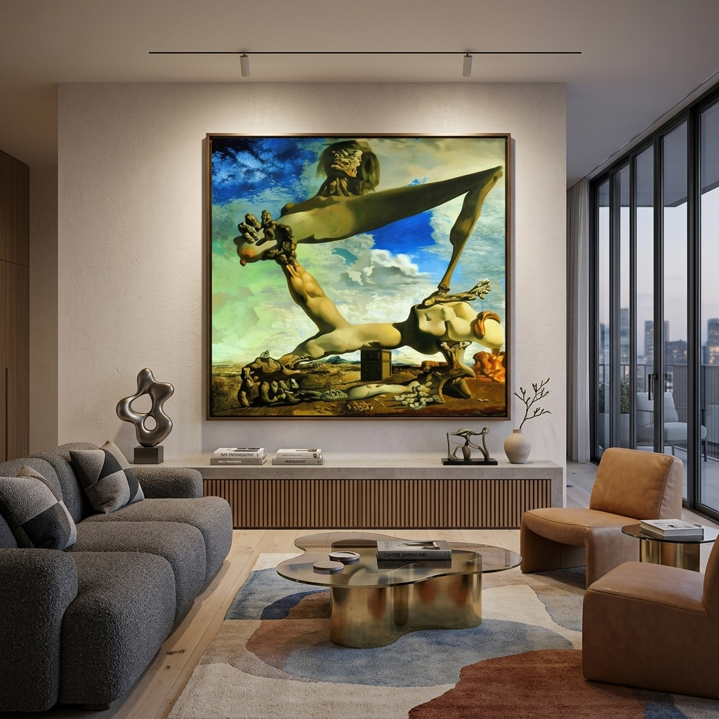 Soft construction with beans Reproduction Canvas Wall Art Print