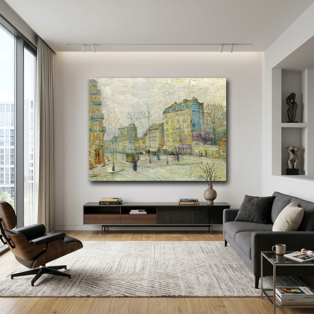 Kishi Boulevard Van Gogh Reproduction Canvas Wall Art Print