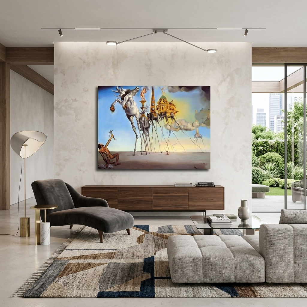 Reproduction The temptation of a saint Reproduction Canvas Wall Art Print