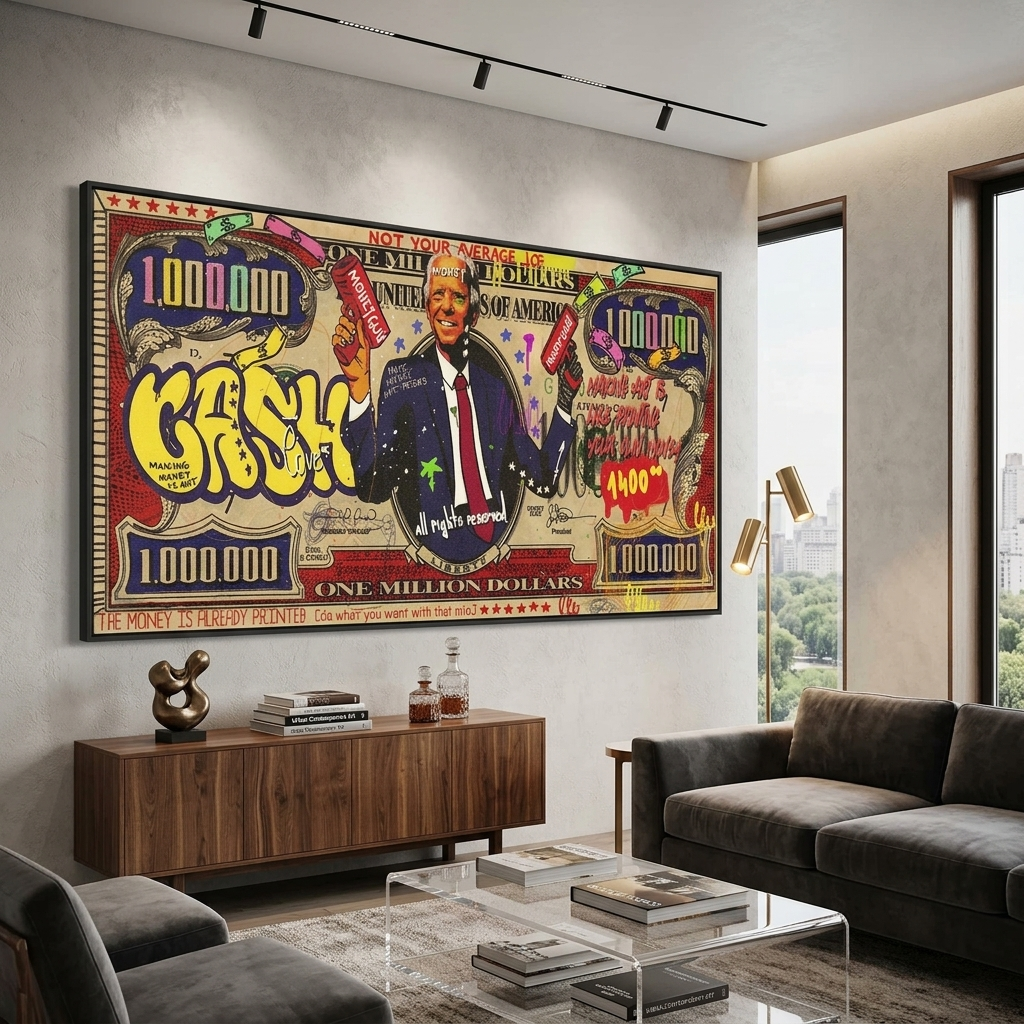Biden million dollars Inspirational Canvas Wall Art Print