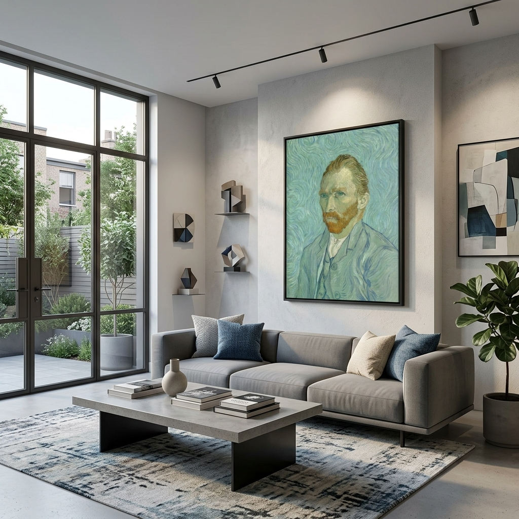 Self-Portrait 1889 Vincent van Gogh Reproduction Canvas Wall Art Print