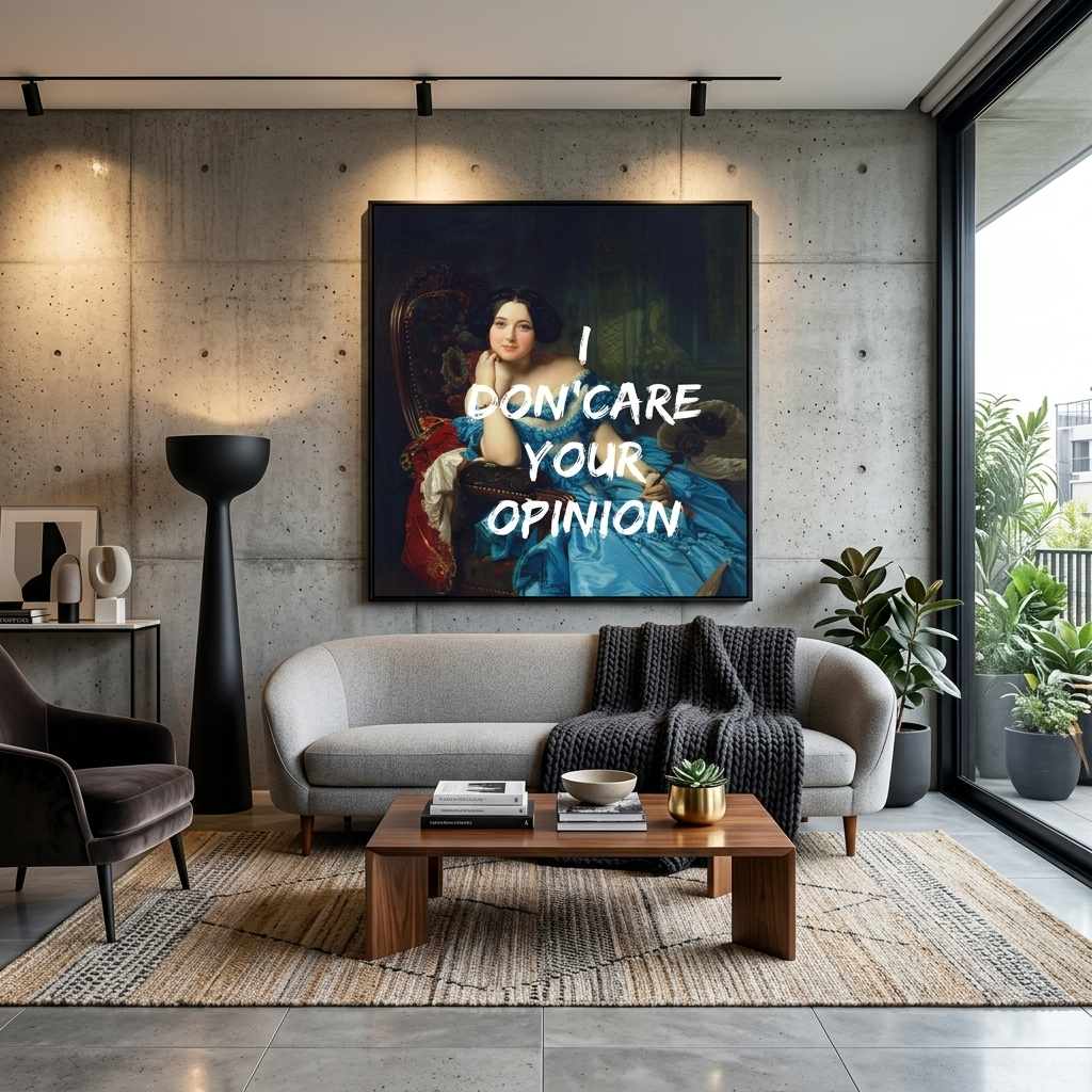 Canvas Wall Art Print I don'care your opinion