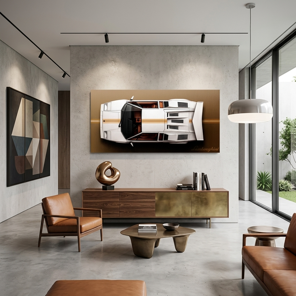 LAMBORGHINI BACKSIDE Canvas Wall Art
