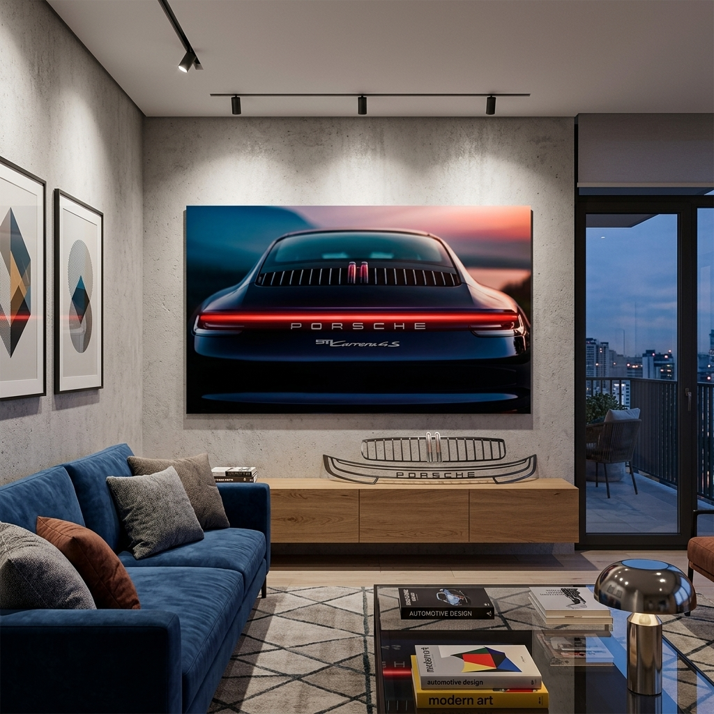 Porsche Car Canvas Wall Art Print