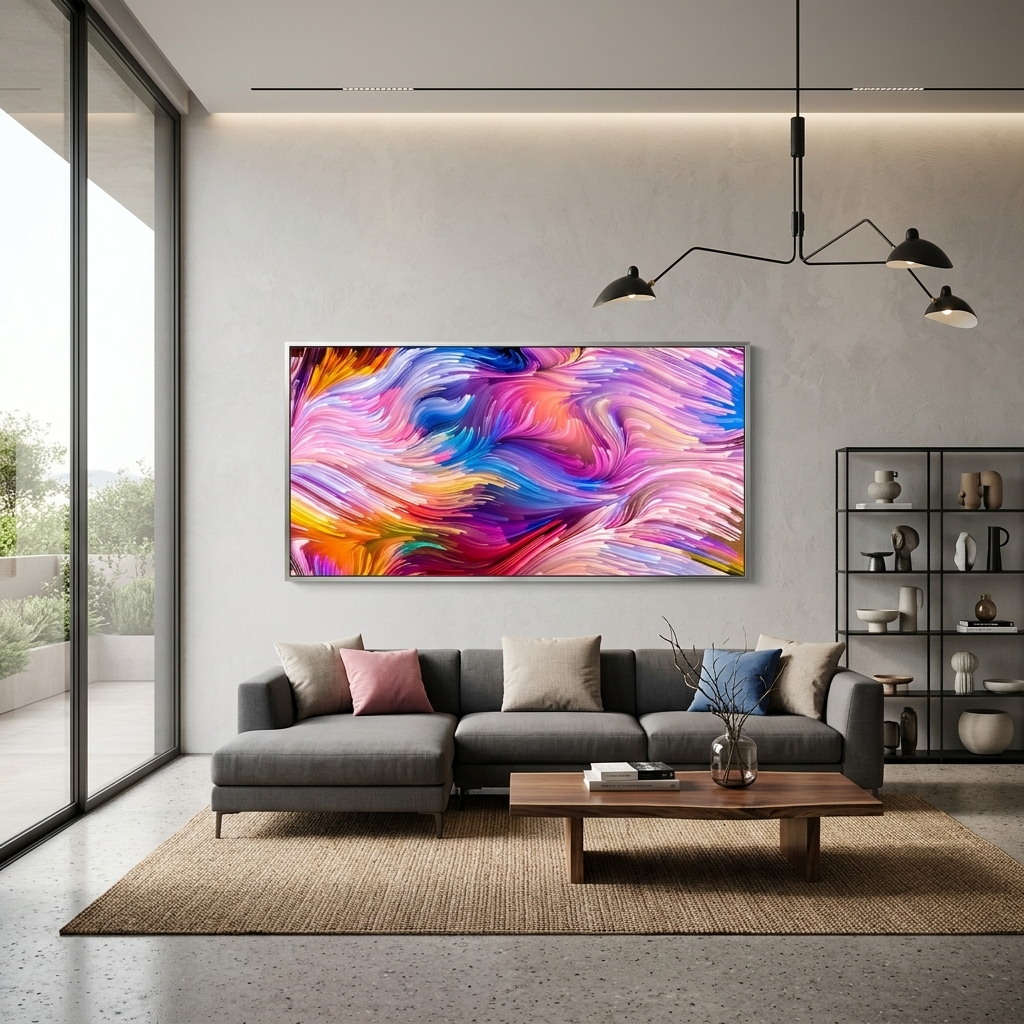 Colorful Abstraction Canvas Wall Art Print