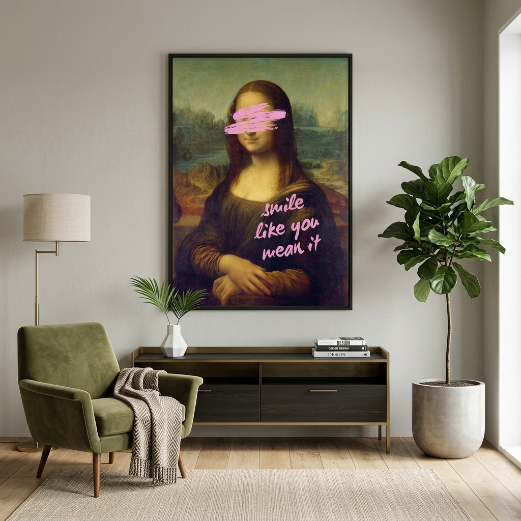 Canvas Wall Art Print Smile like you mean it