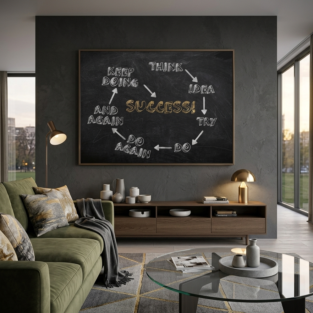 Success Algorithm Motivational Canvas Wall Art Print