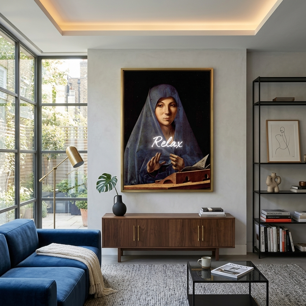 Canvas Wall Art Print The Virgin Annunciate. Relax