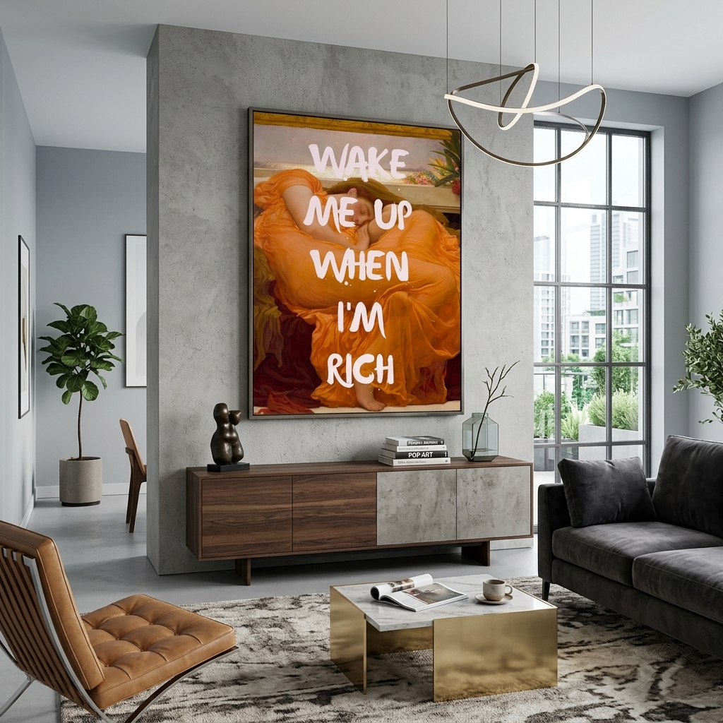 Canvas Wall Art Print Blazing June. Wake Me Up When I'M Rich