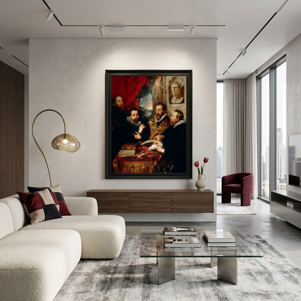The Four Philosophers Rubens Reproduction Canvas Wall Art Print