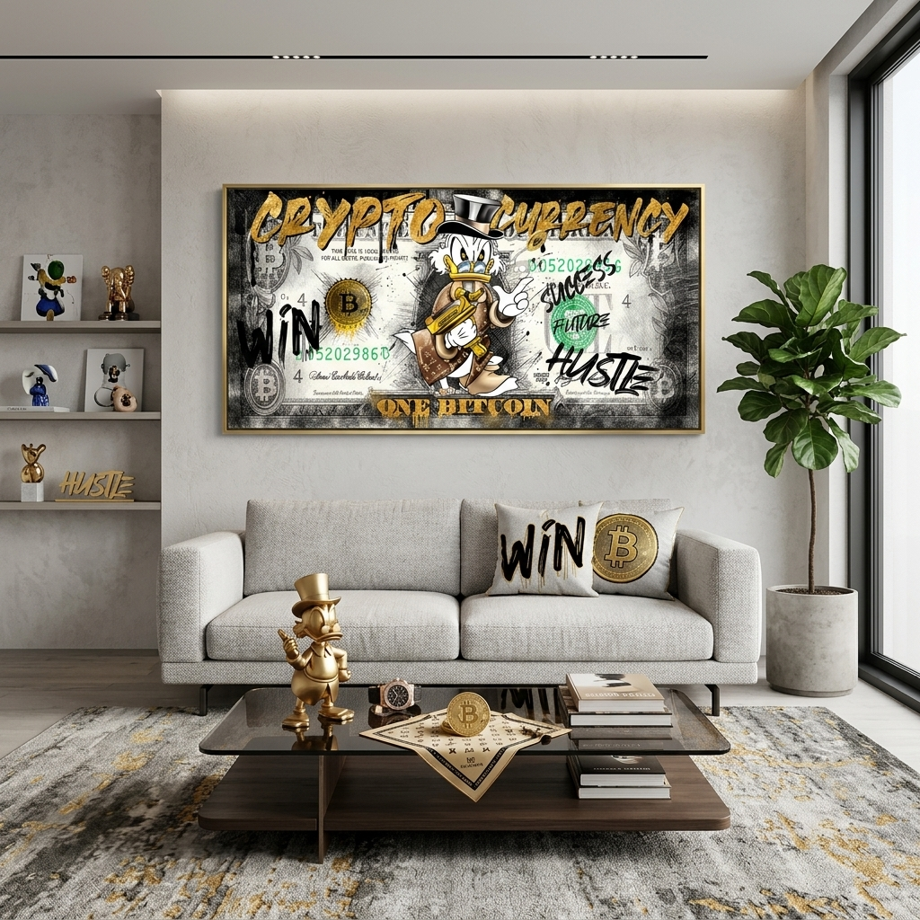 Luxury Money Art Canvas — Scrooge McDuck Crypto