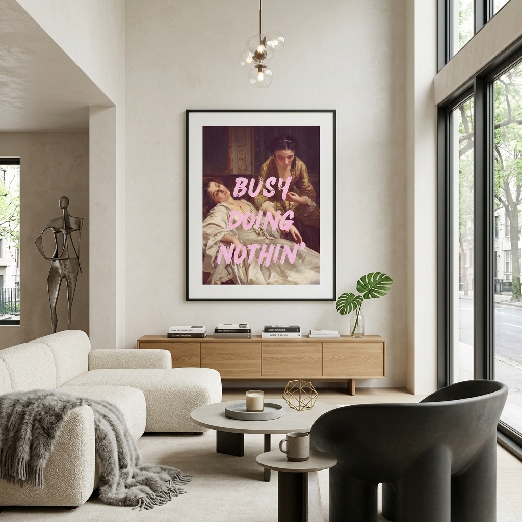 Canvas Wall Art Print Busy doing nothing