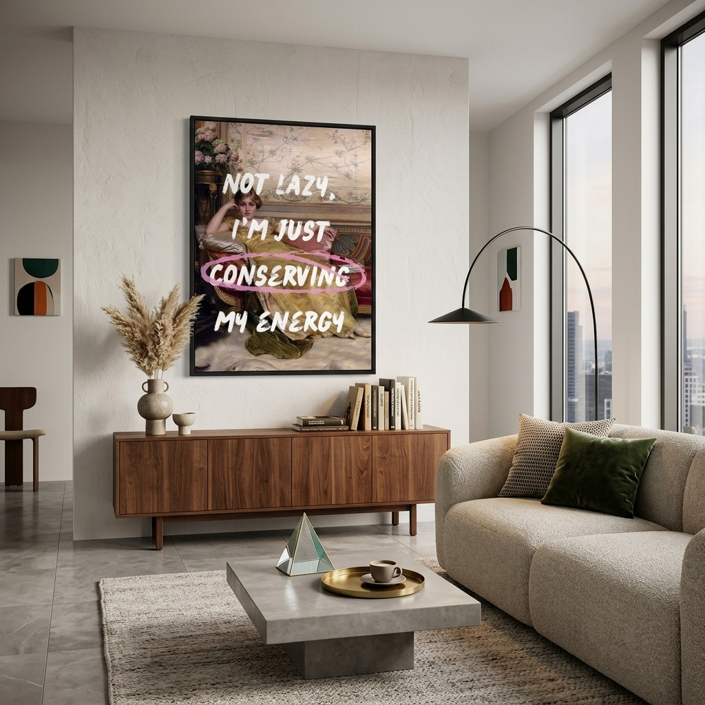 Canvas Wall Art Print I'm just conserving my energy