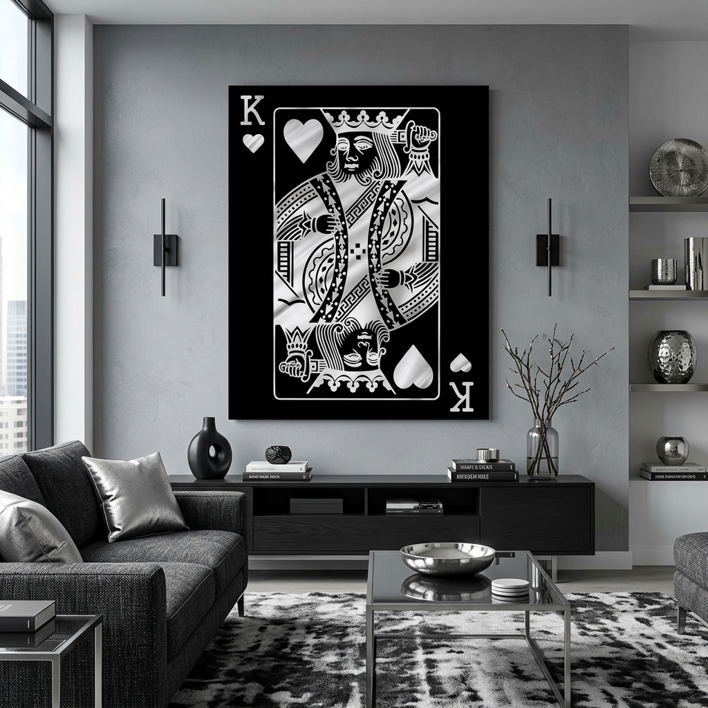 To motivate King Silver Motivational Canvas Wall Art Print