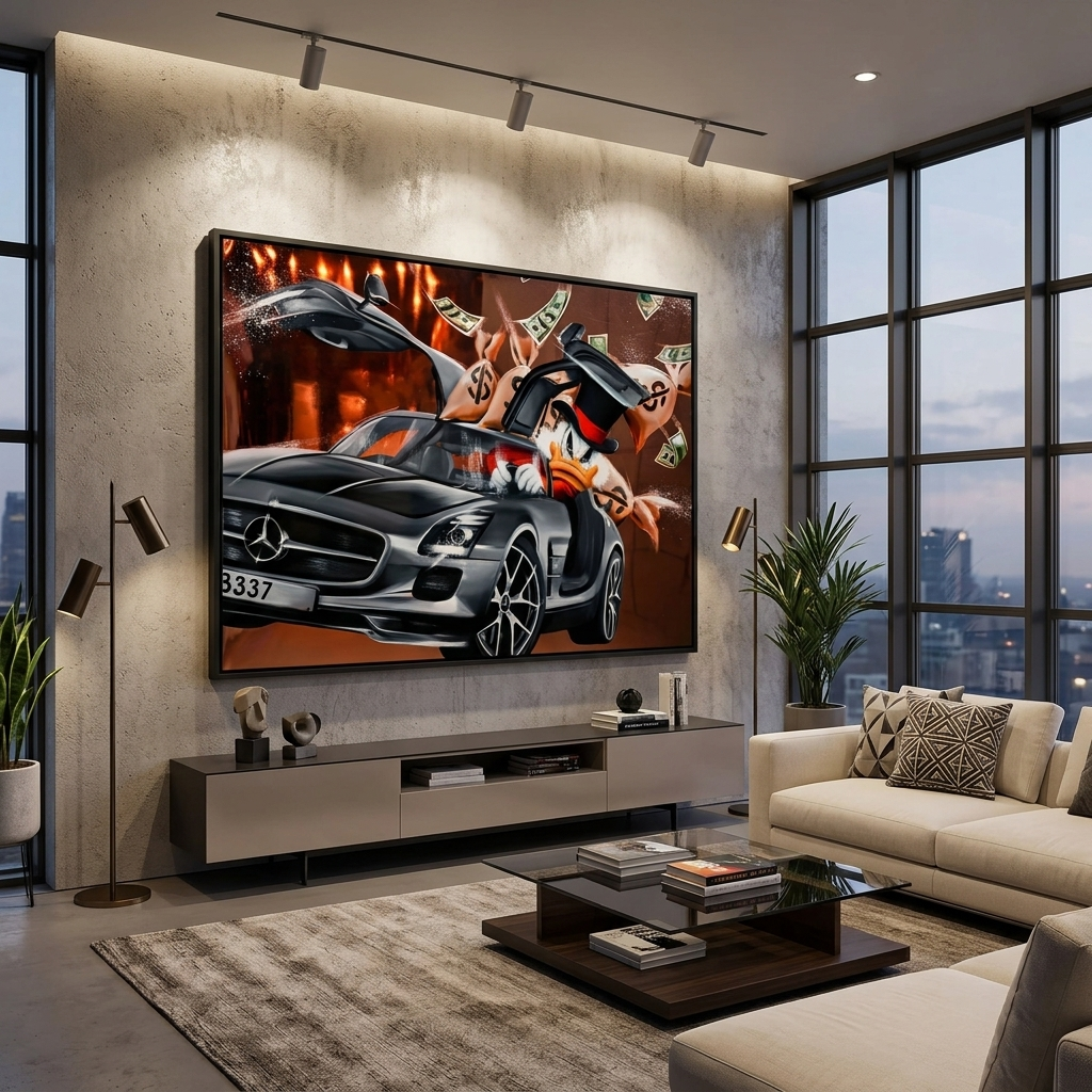 Scrooge Mercedes Inspirational Canvas Wall Art Print