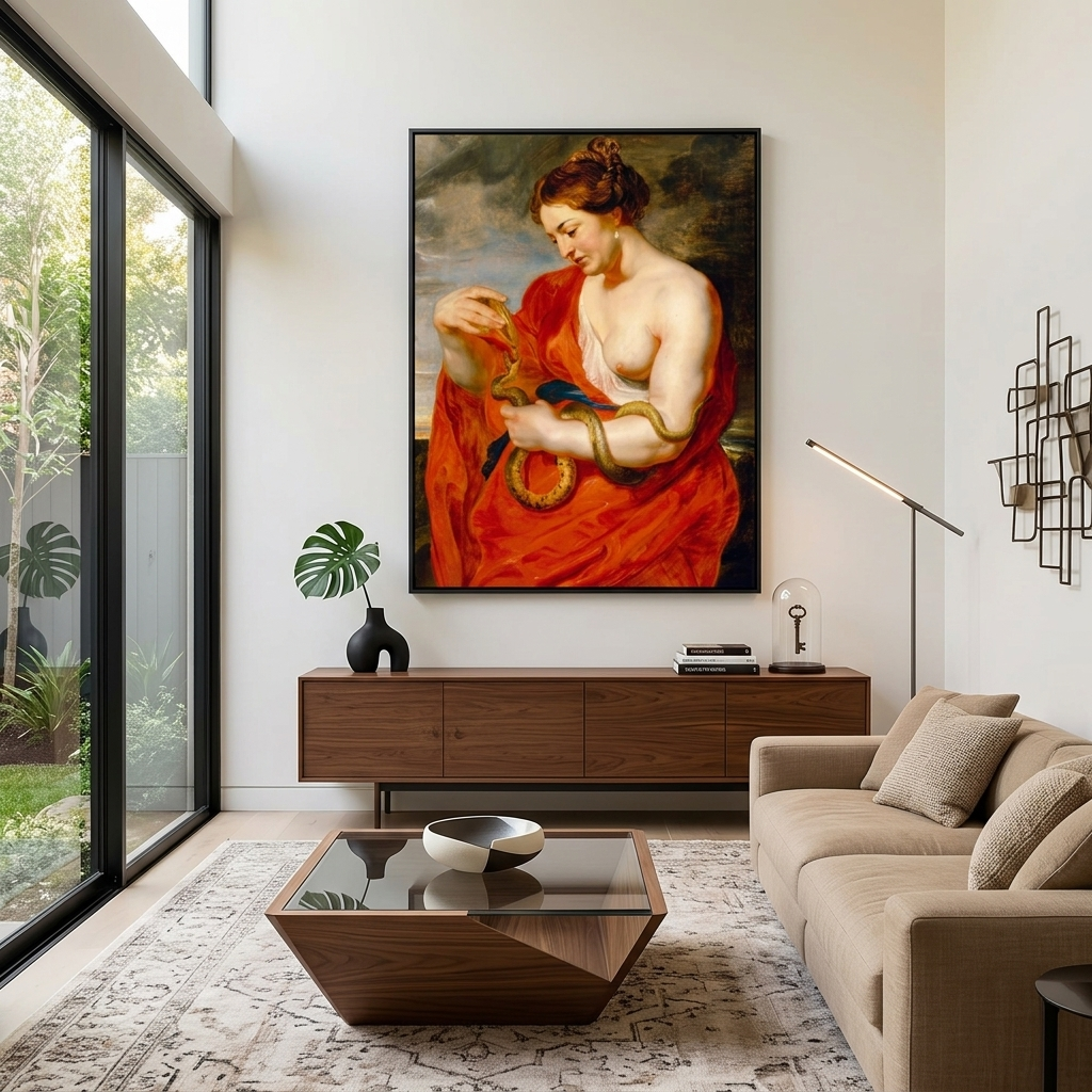 Hygieia is the goddess of health Rubens Reproduction Canvas Wall Art Print
