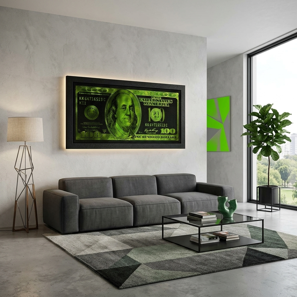Inspirational Canvas Wall Art Print $100 in green