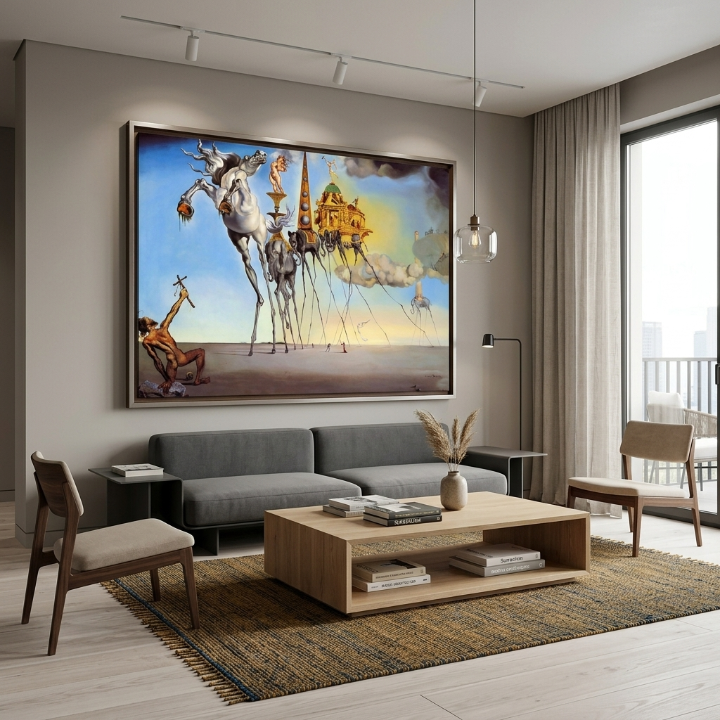 Reproduction The temptation of a saint Reproduction Canvas Wall Art Print