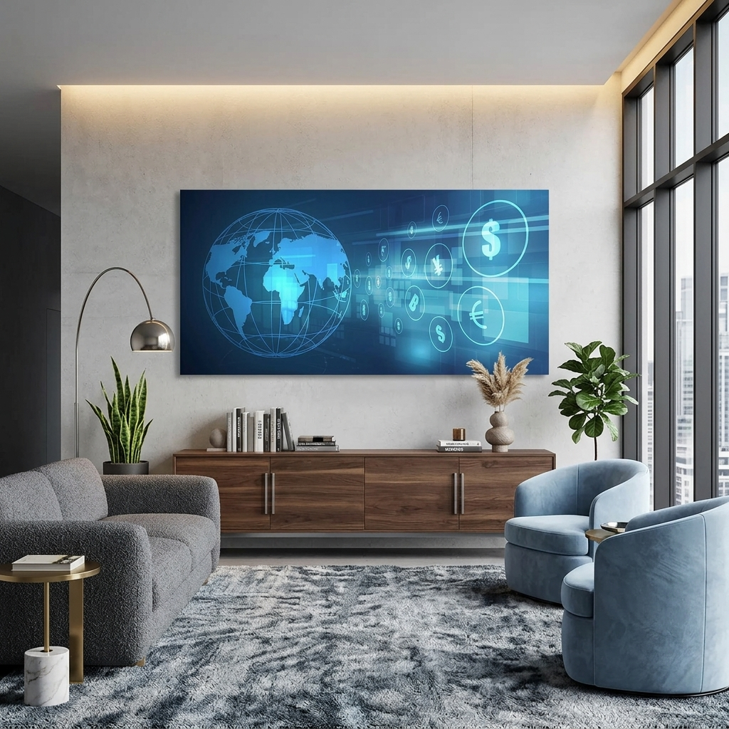 Crypto-exchange Inspirational Canvas Wall Art Print