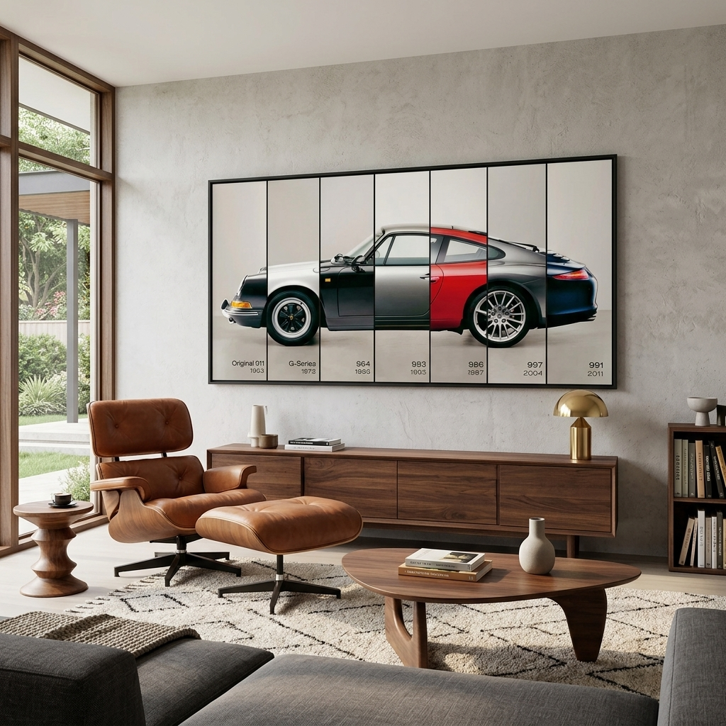 Miscellaneous Porsche parts Canvas Wall Art Print