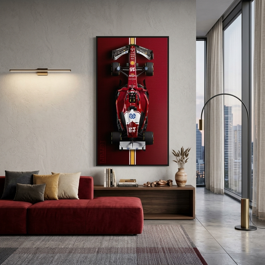 FERRARI F1 BACKSIDE Canvas Wall Art