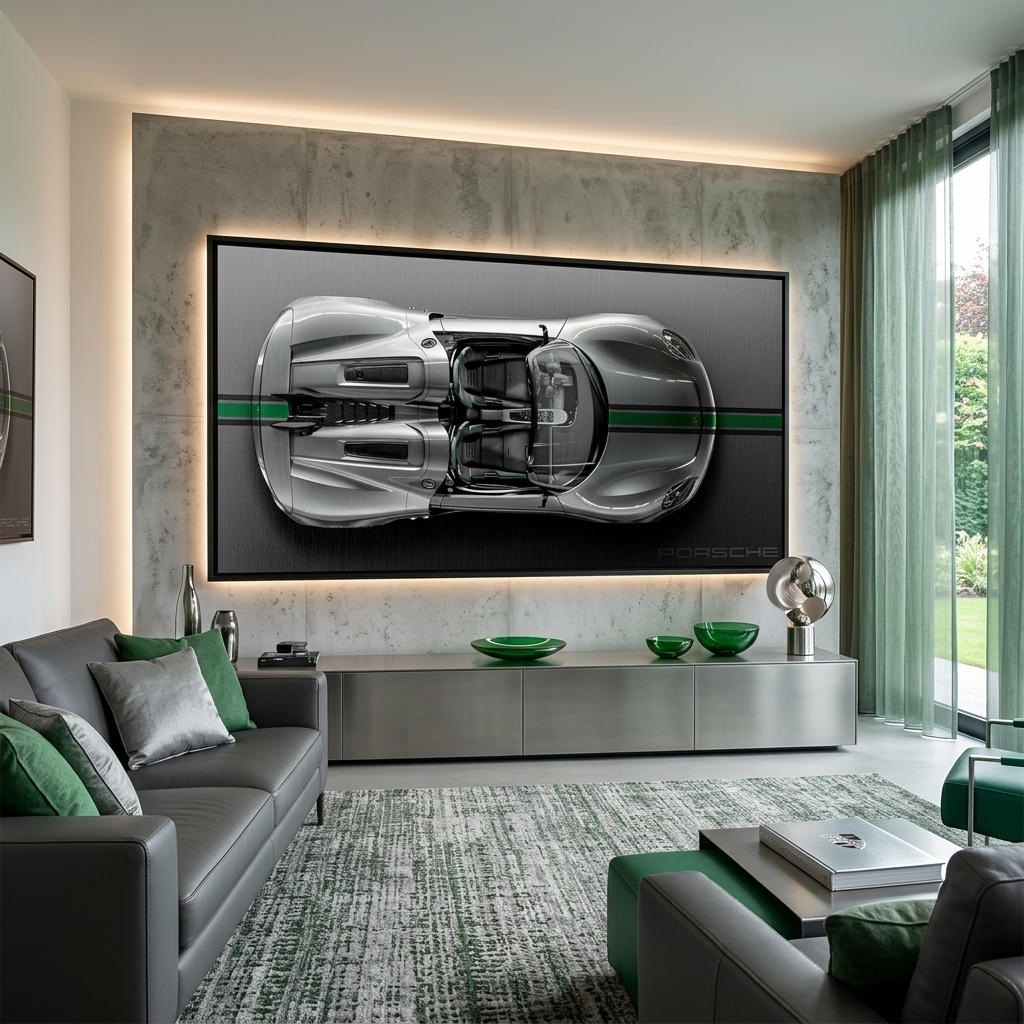 PORSCHE CARRERA GT BACKSIDE Canvas Wall Art