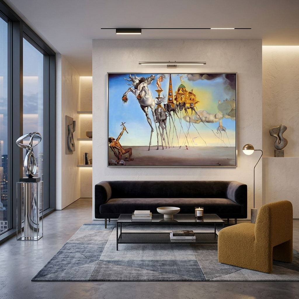 Reproduction The temptation of a saint Reproduction Canvas Wall Art Print
