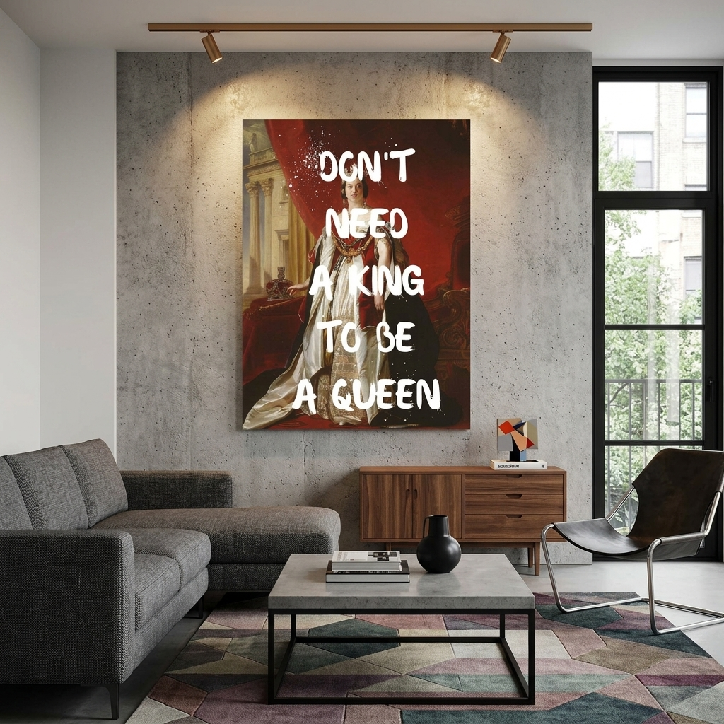 Canvas Wall Art Print don't need a king to be a queen