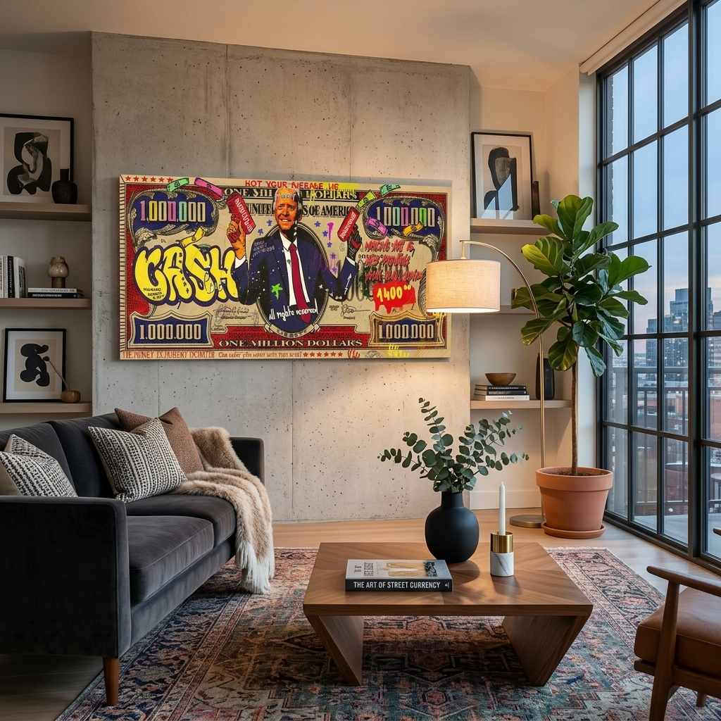 Biden million dollars Inspirational Canvas Wall Art Print