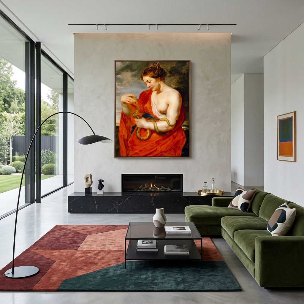 Hygieia is the goddess of health Rubens Reproduction Canvas Wall Art Print