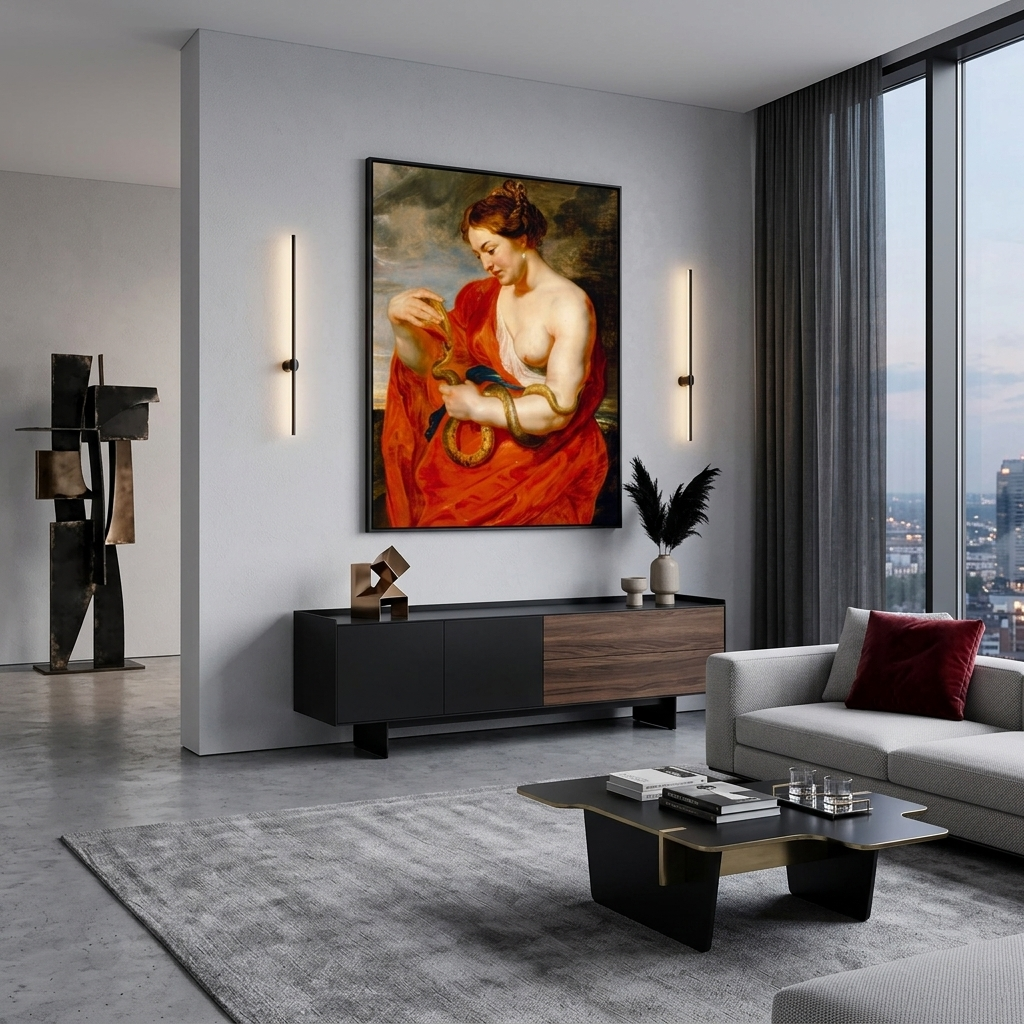 Hygieia is the goddess of health Rubens Reproduction Canvas Wall Art Print