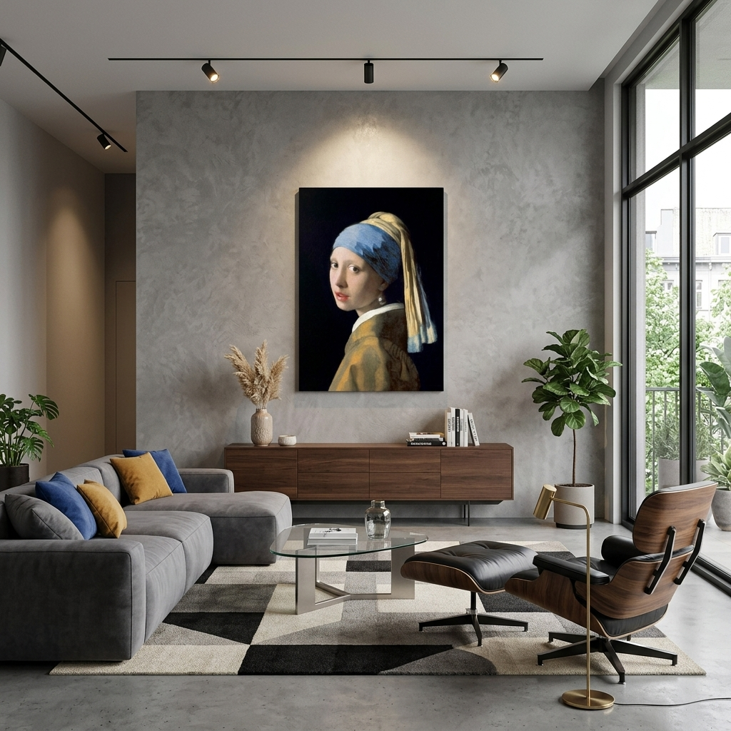 Girl with a Pearl Earring Jan Vermeer Reproduction Canvas Wall Art Print