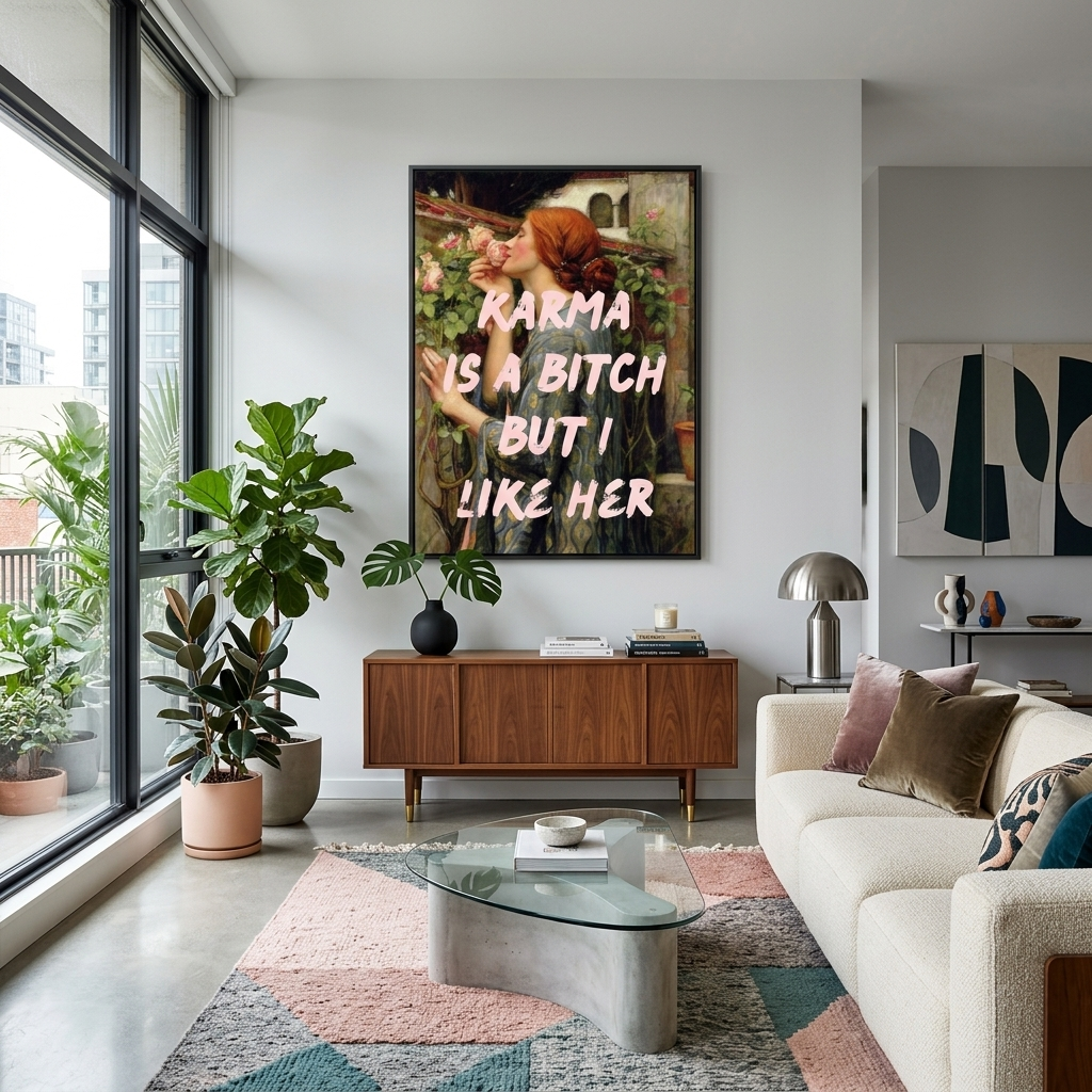 Canvas Wall Art Print Soul of a Rose. Karma is a bitch, but I like her