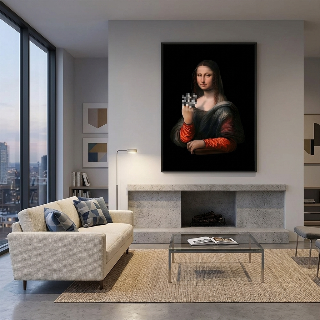 Canvas Wall Art Print Mona Lisa shows