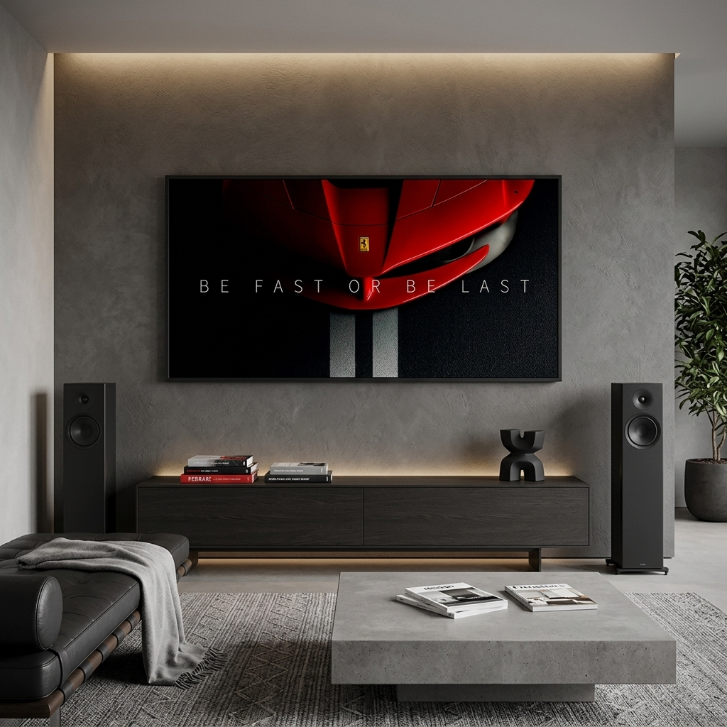 To motivate Be fast or be the last Ferrari Motivational Canvas Wall Art Print