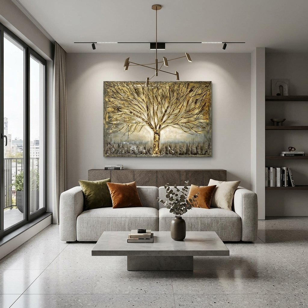 Reproduction of the golden tree Canvas Wall Art Print
